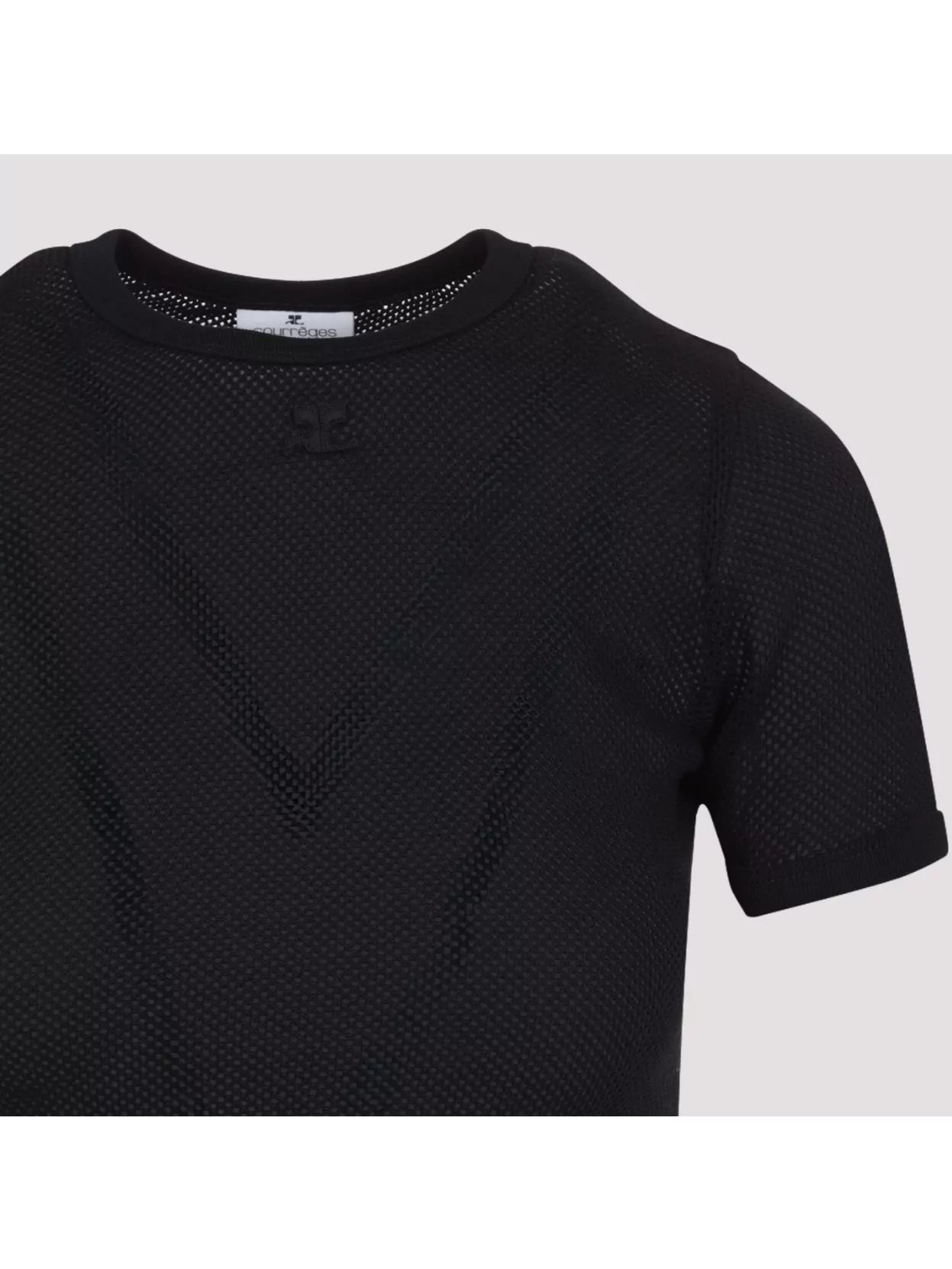 Courrèges Signature Mesh Contrast T-Shirt