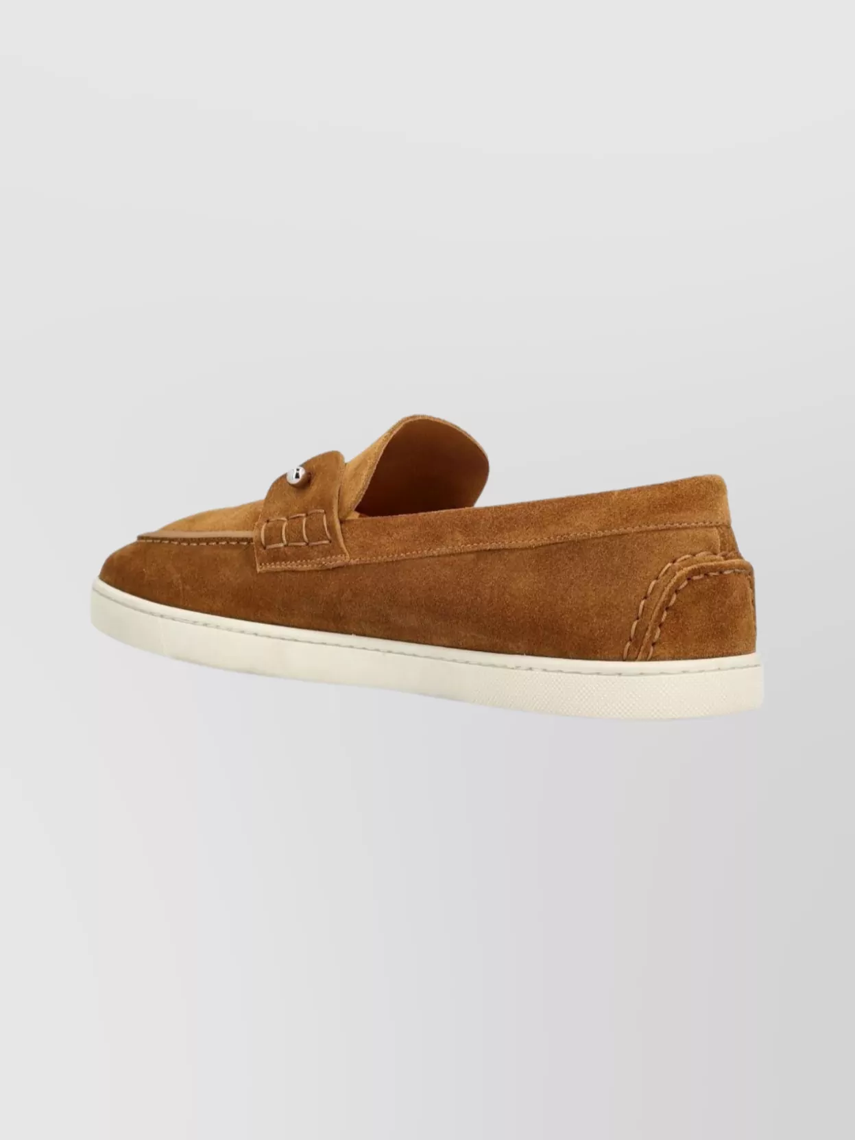 Christian Louboutin Suede Loafers With Round Toe Design