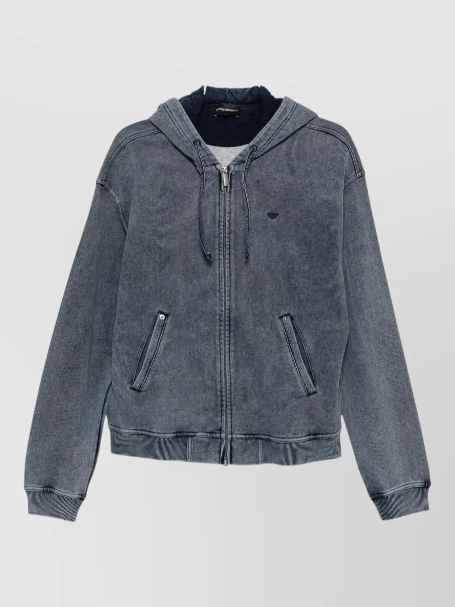 Emporio Armani Cotton zip-up hoodie