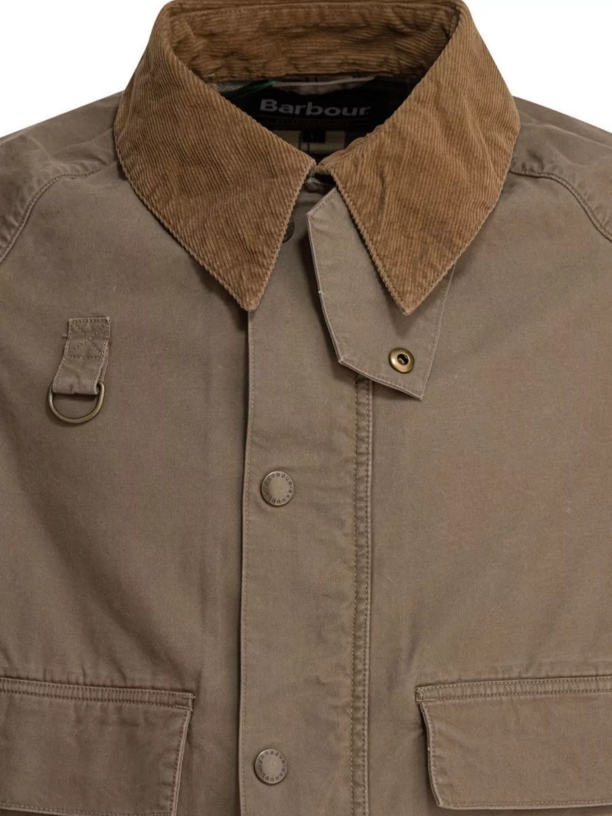 Barbour Collar Corduroy D-ring Detail Pockets Hardware