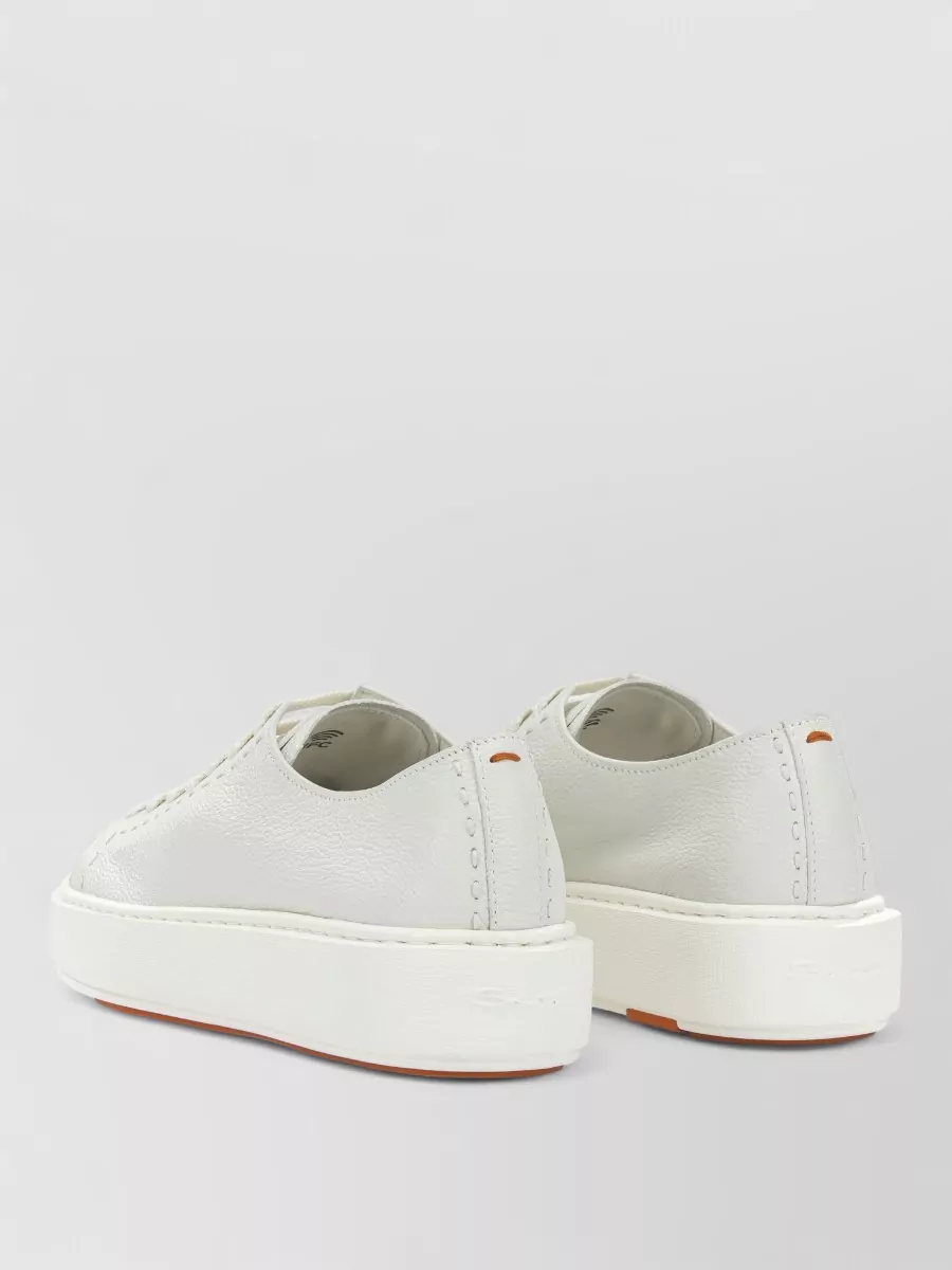 Santoni Leather Low-Top Sneakers