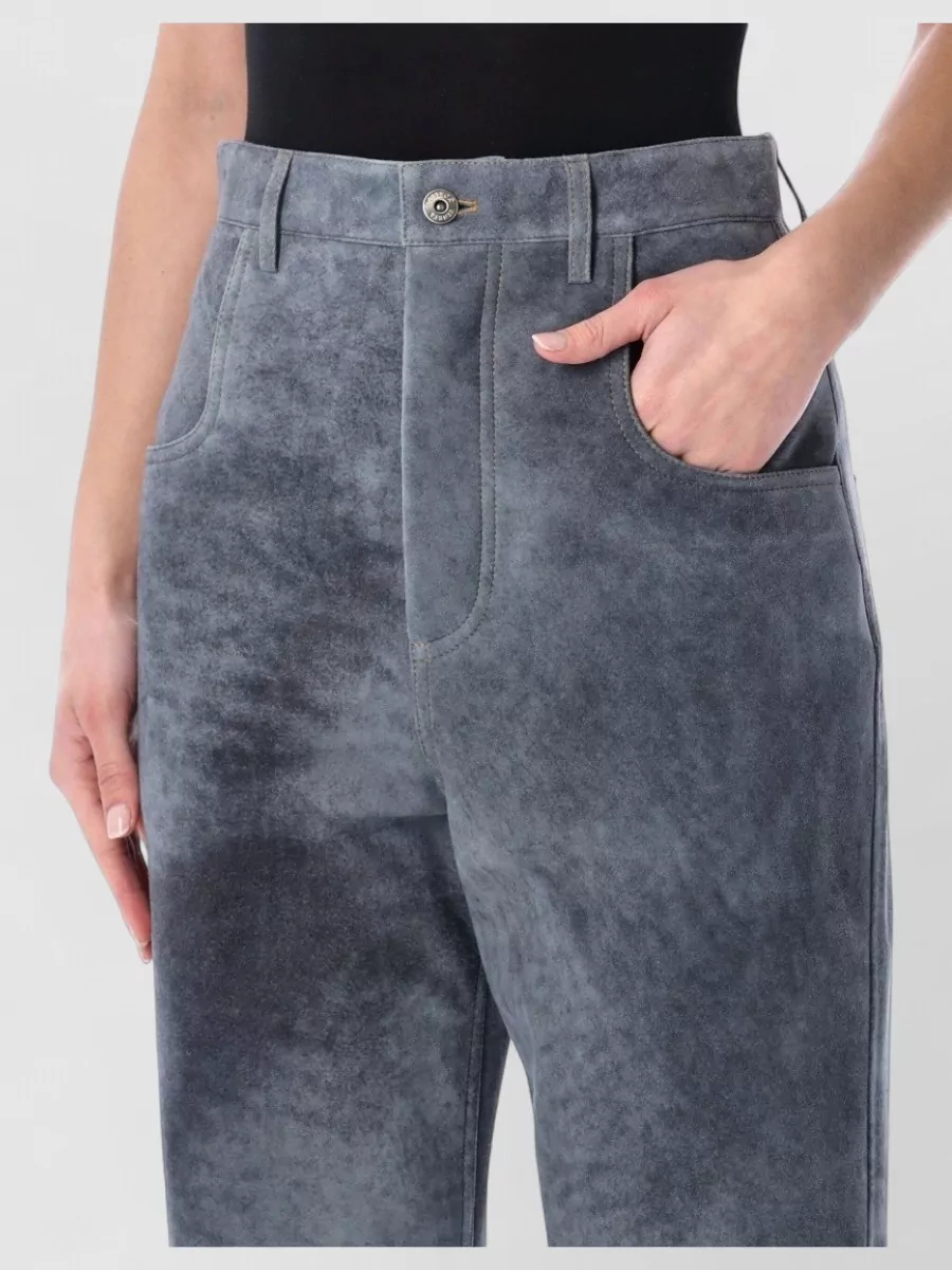 Bottega Veneta Suede Wide-Leg Trousers