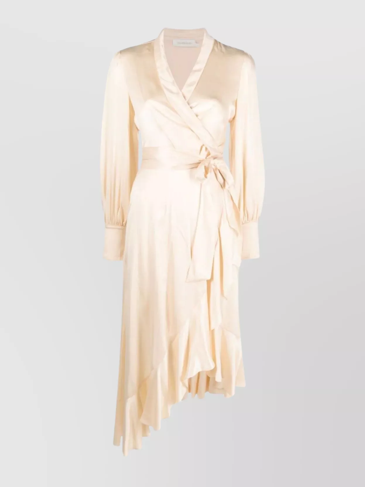Shop Zimmermann Ruffled Wrap Midi Dress