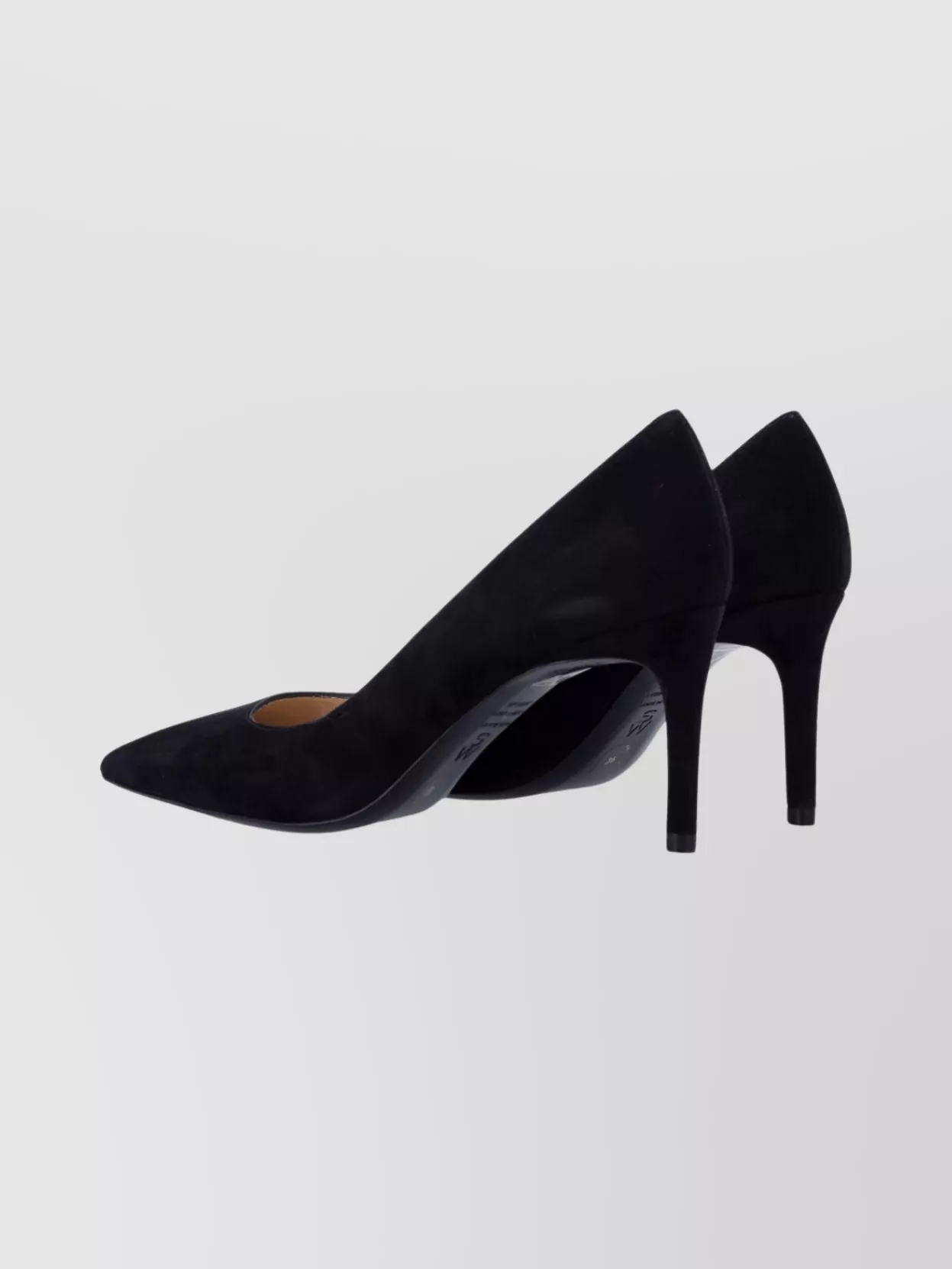 Stuart Weitzman Suede Pointed Toe Stiletto Heel Pumps In Black