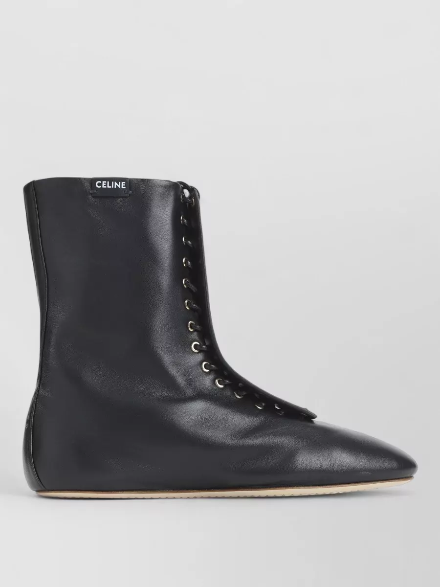 Celine lamb leather lace-up boots