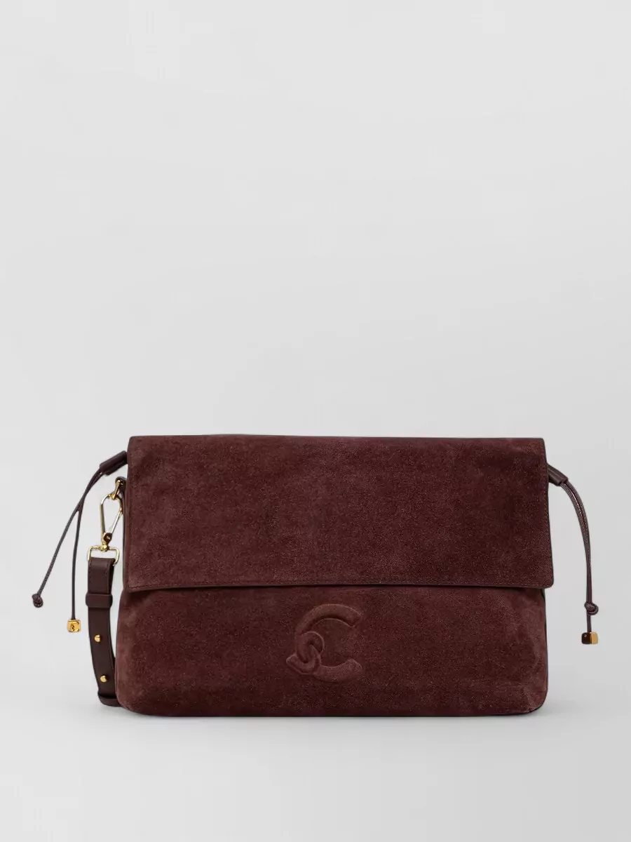 Coccinelle Suede lidia clutch bag