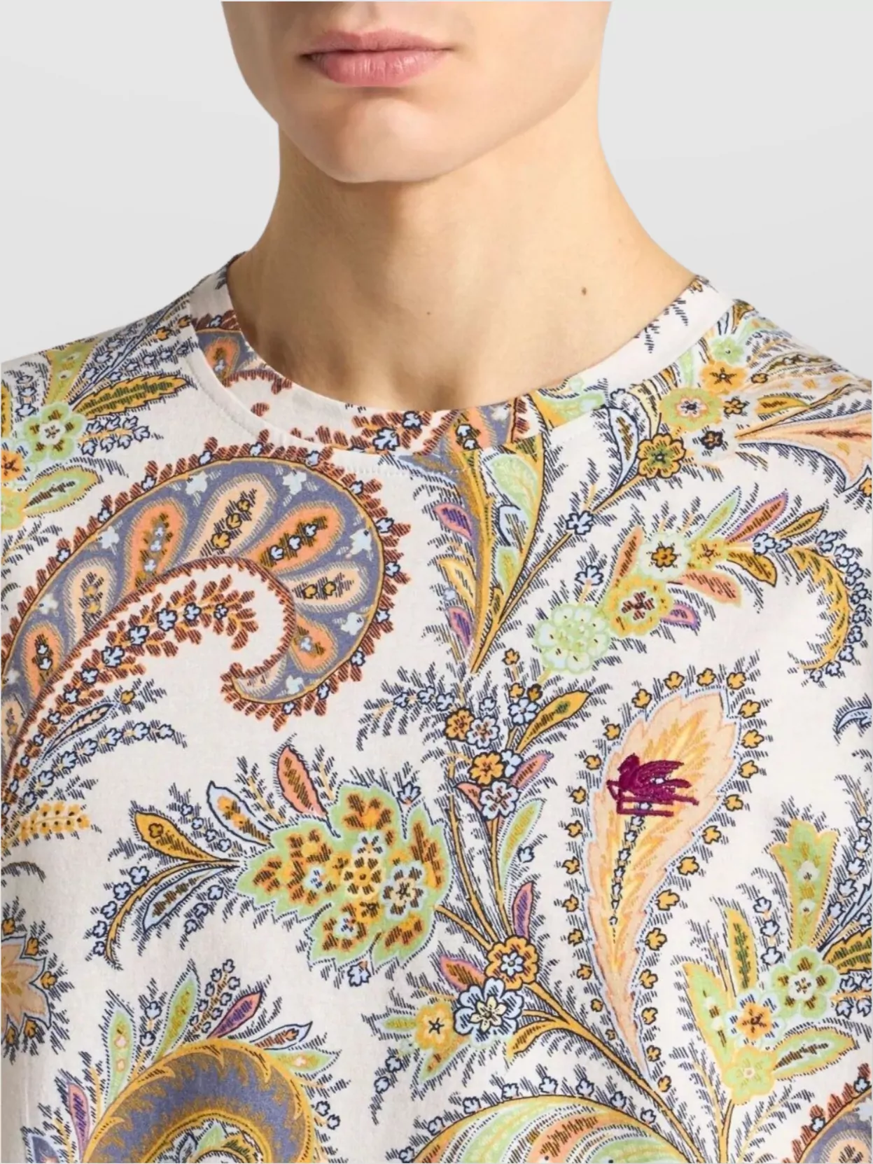 Etro Floral And Paisley Print Short Sleeve Top