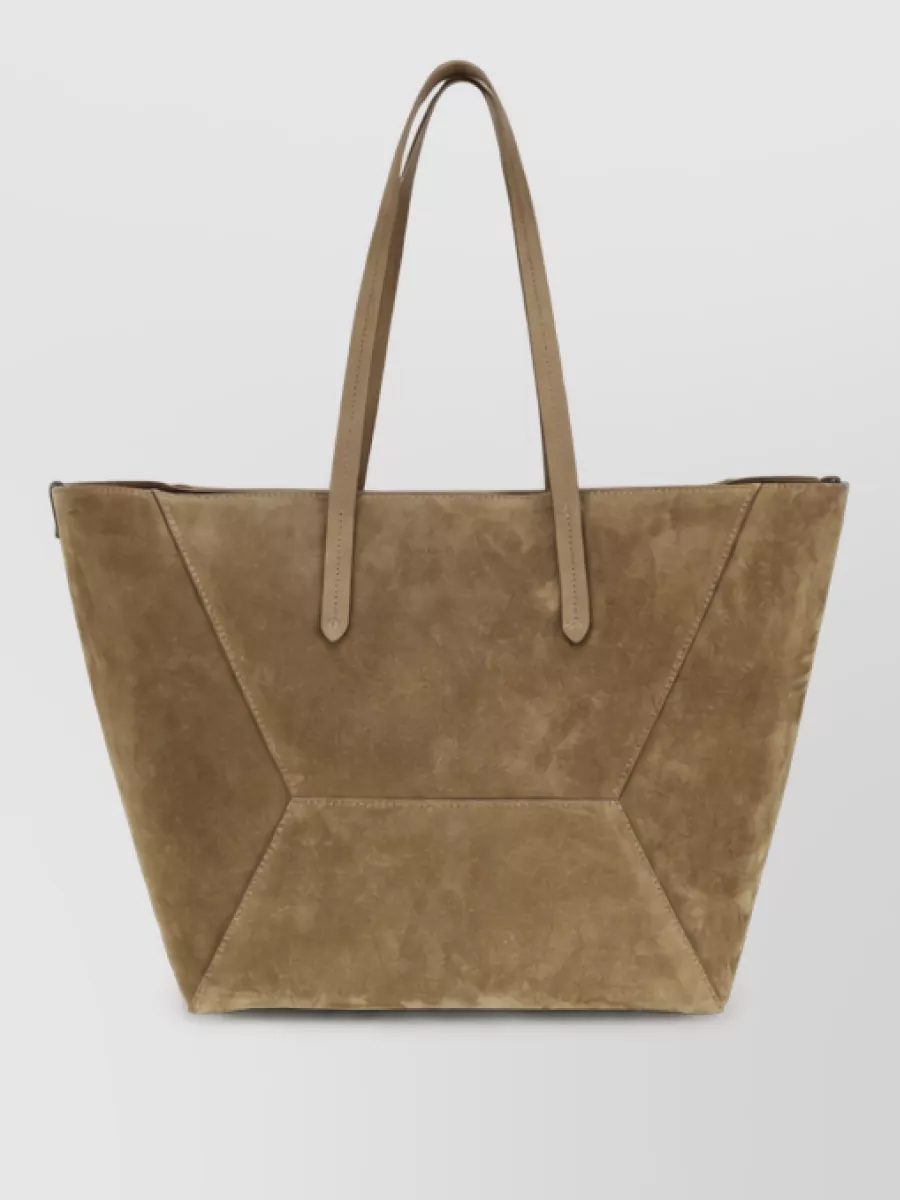 Brunello Cucinelli calf leather tote bag