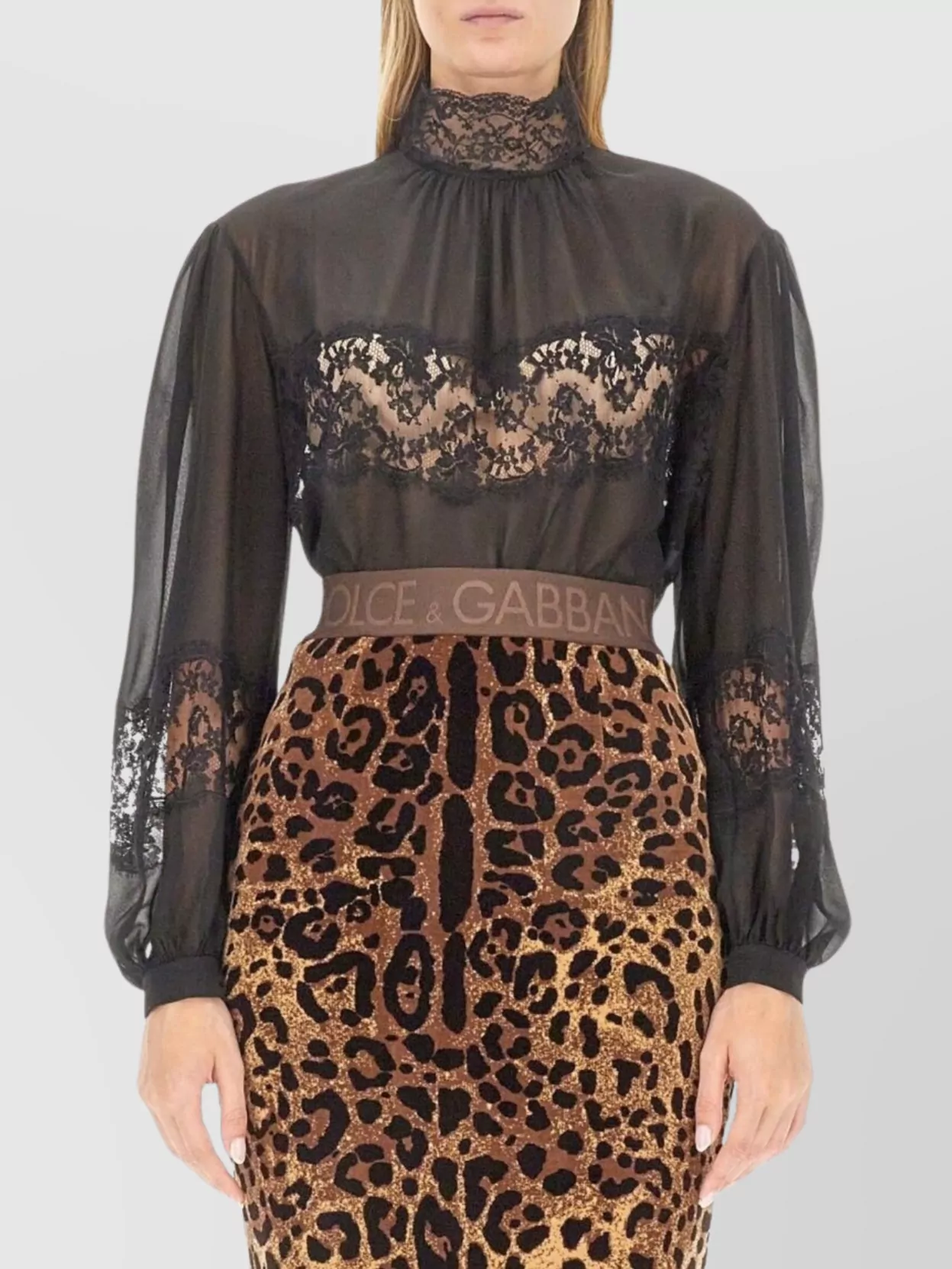 Dolce&Gabbana Silk turtleneck blouse