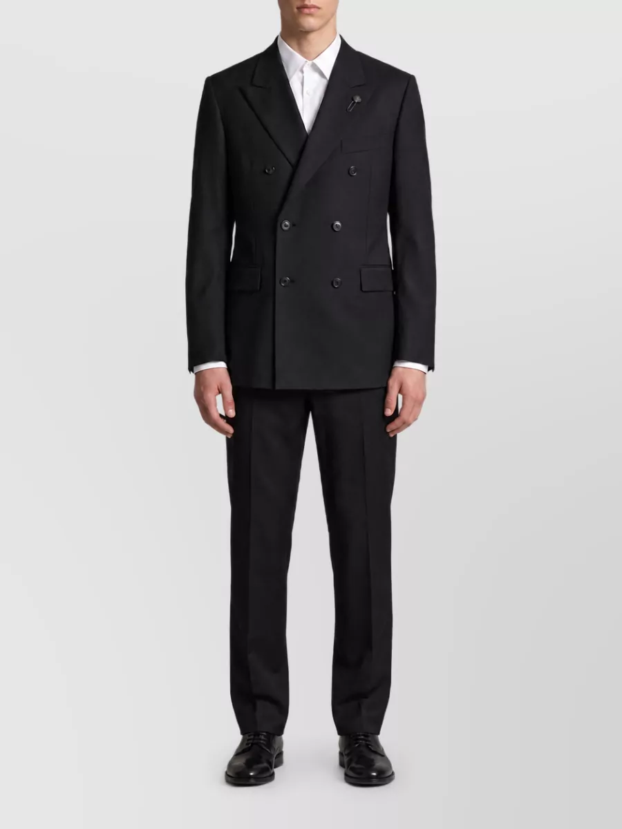 Lardini Virgin Wool Double-Breasted Coat