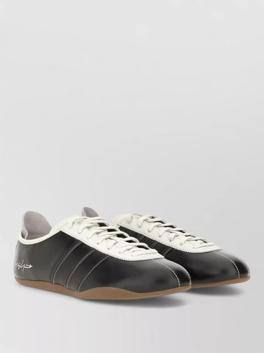Y-3 Leather Lace-Up Sneakers