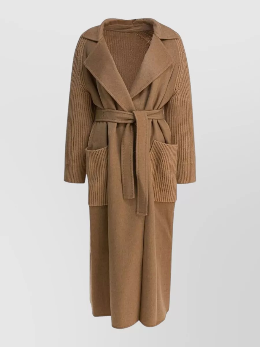 Max Mara cashmere wool long single-breasted coat