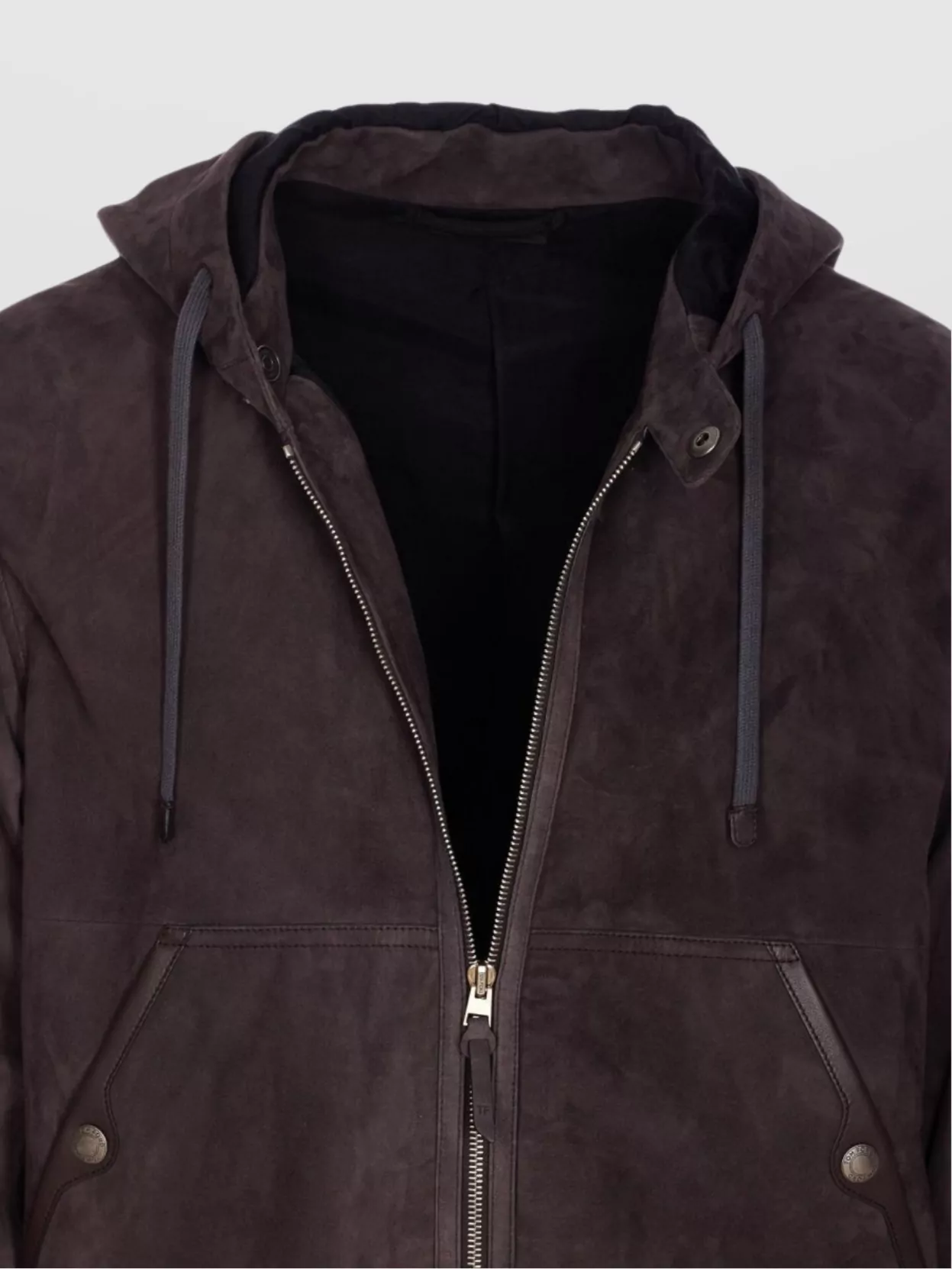 Tom Ford Suede Jacket With Hood And Pockets