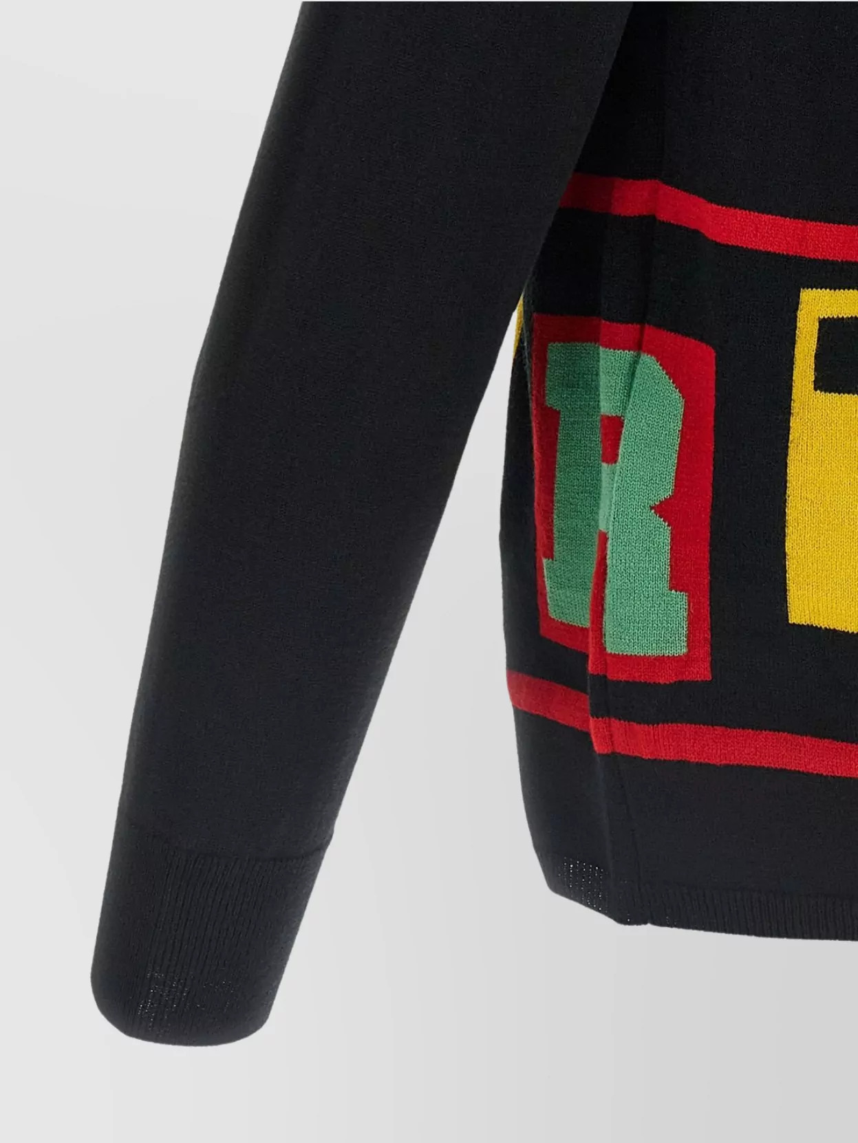 Comme Des Garçons Graphic Design Crew Neck Long Sleeve Sweater