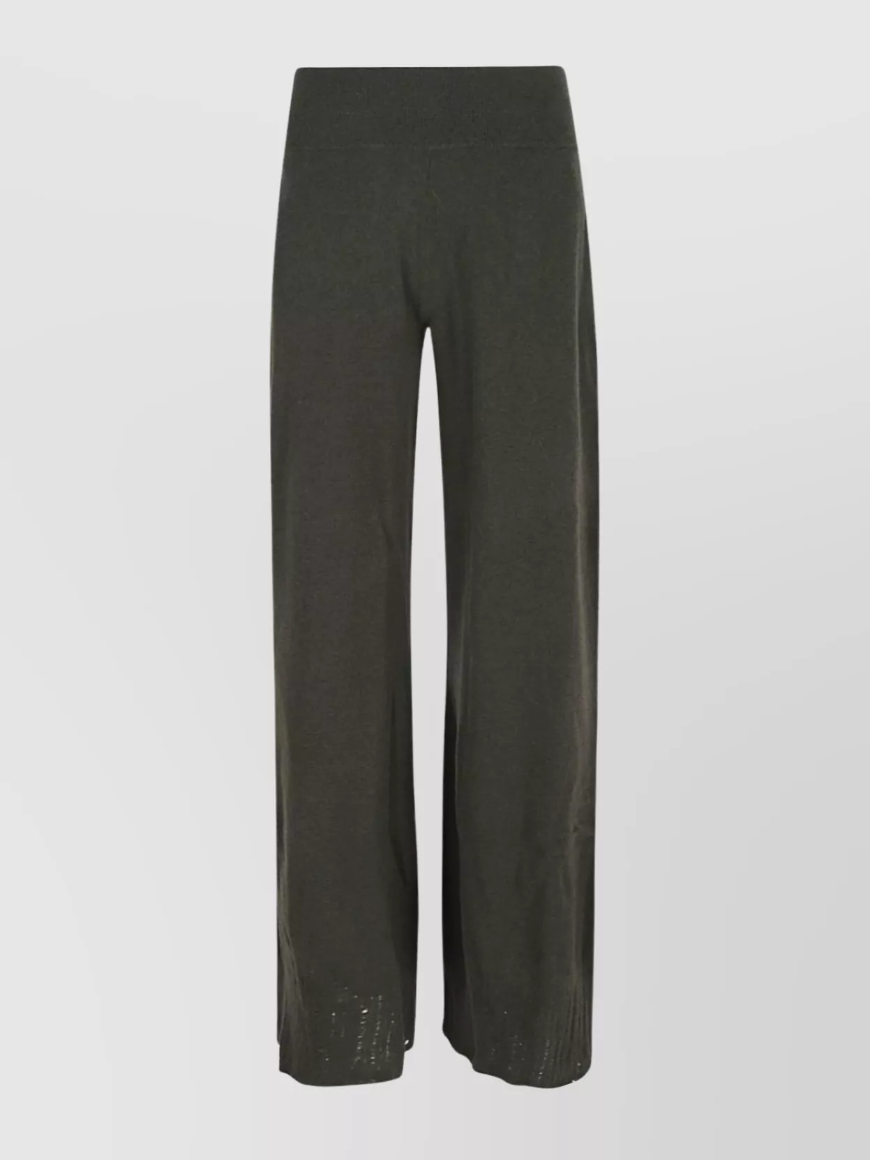 Stella Mccartney Comfortable Wide Leg Wool Trousers In Gray