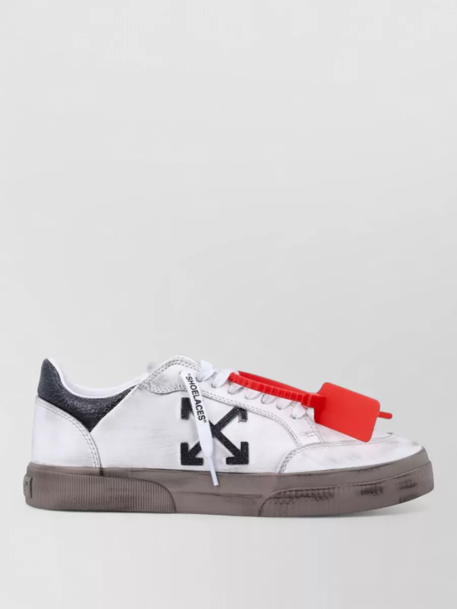 Off-White Leather Low-Top Sneakers