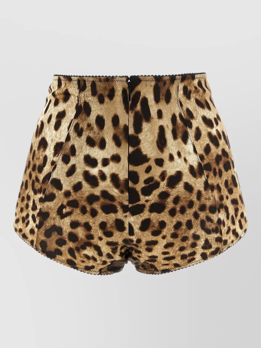 Dolce&Gabbana Silk High-Rise Wide-Leg Animal-Print Culottes