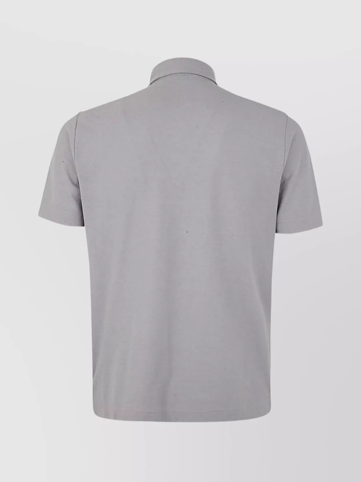 Zanone Polo Shirt With Collar And Short Sleeves In Gray