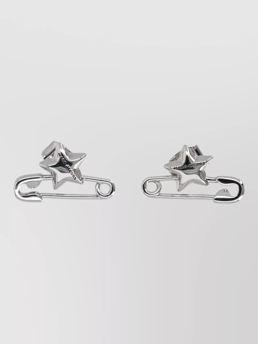 Marc Jacobs Zirconia Safety Pin Earrings