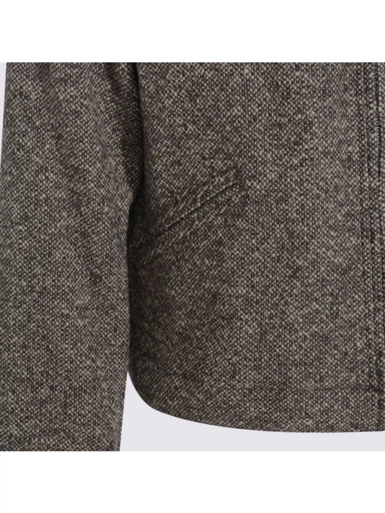 Auralee Textured Fabric Long Sleeve Jacket With Pocket