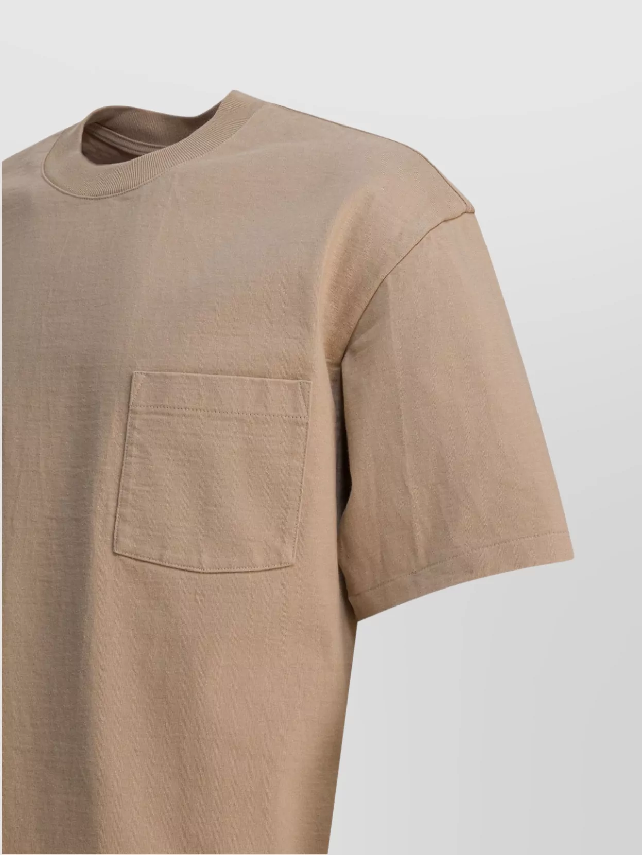 Auralee Crew Neck Cotton T-Shirt With Chest Pocket