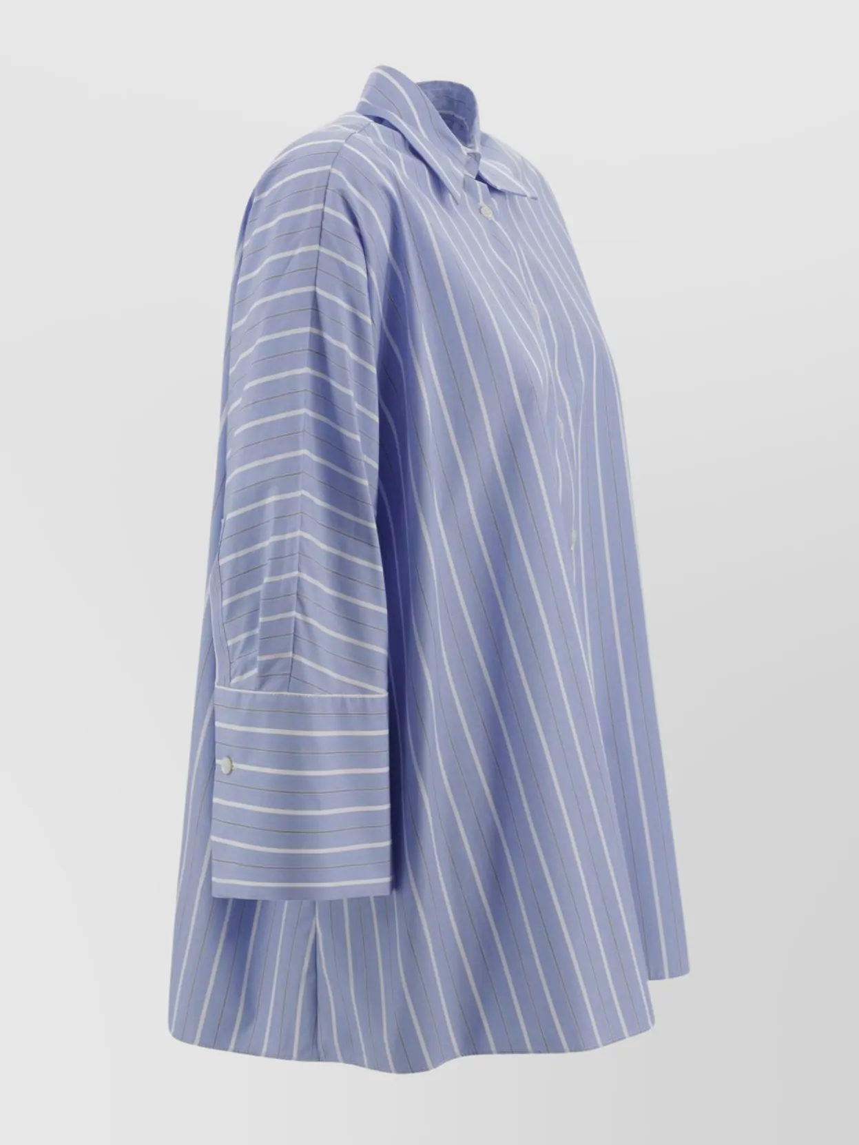 Weekend Max Mara Oversized Striped Cotton Poplin Shirt