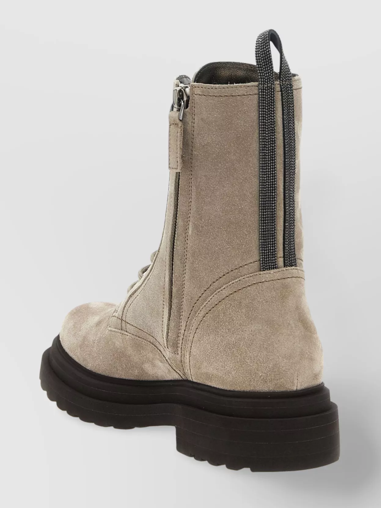 Brunello Cucinelli Suede Combat Boots Monile