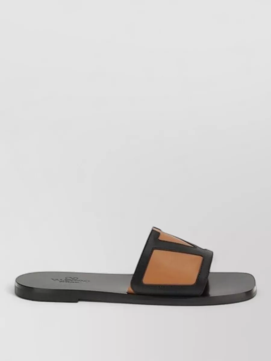Valentino Garavani Leather Flat Sandals