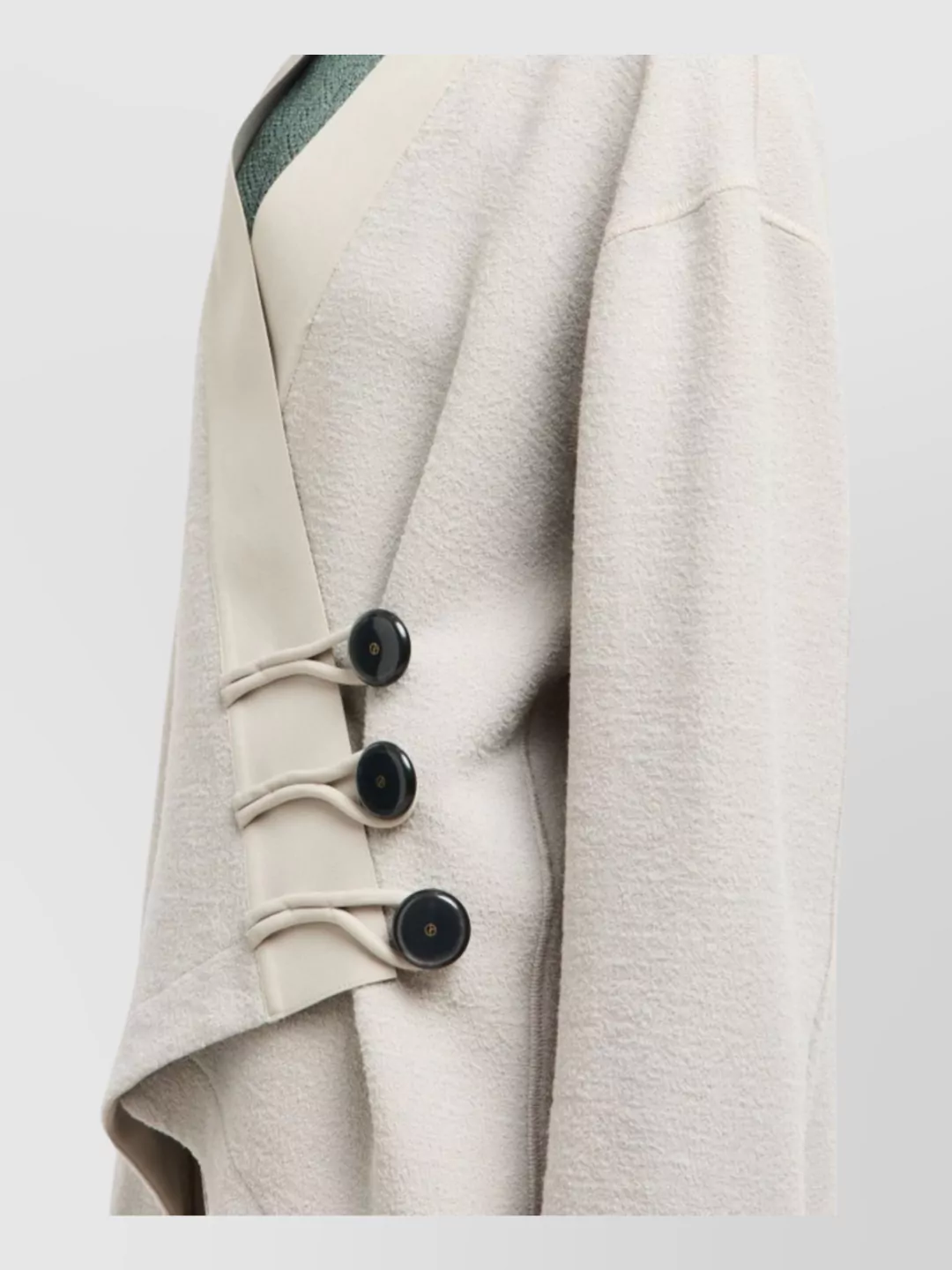 Giorgio Armani Textured Wrap Blazer Featuring Side Tie