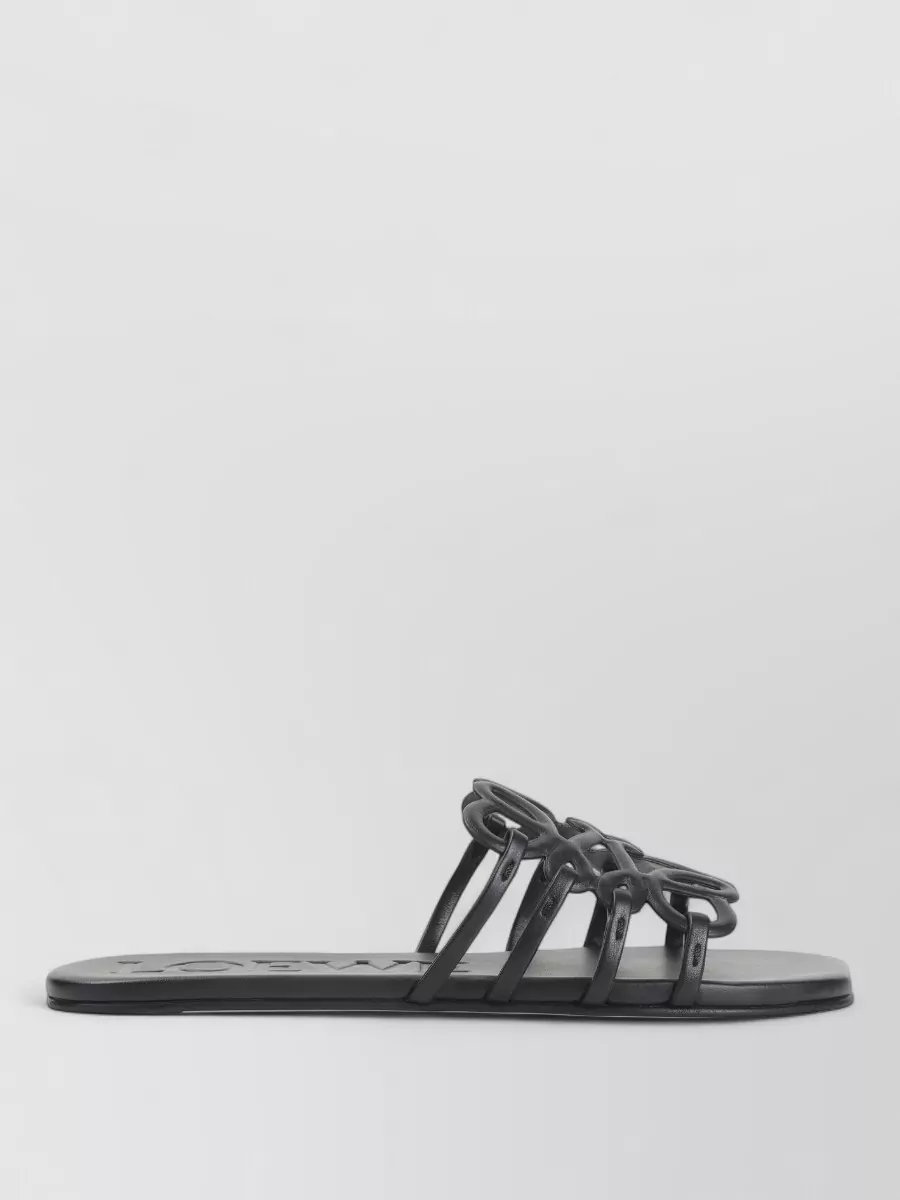 Loewe leather petal slides