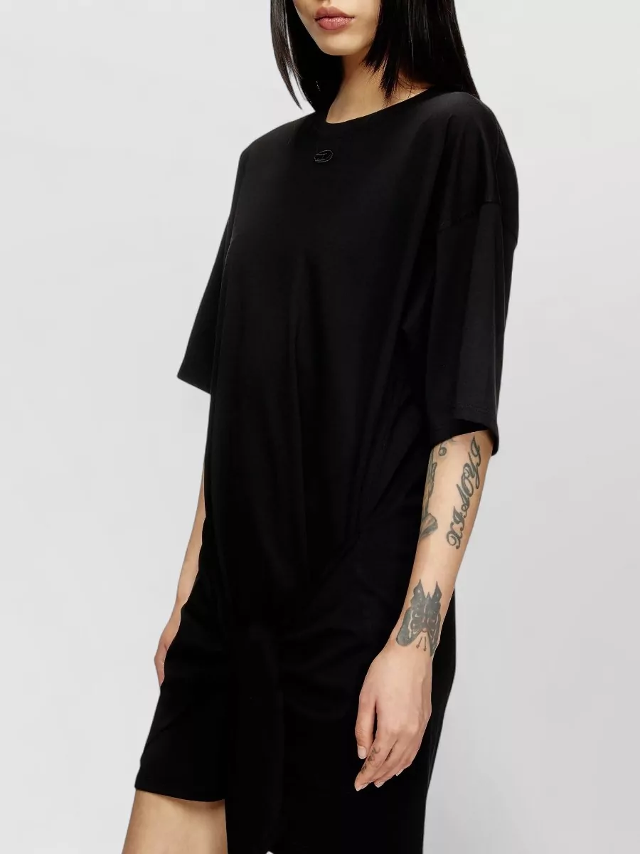 Diesel Cotton Tie-Front Mini Dress