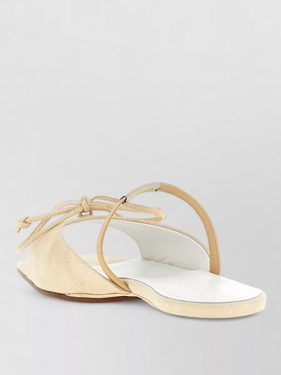 Mm6 Maison Margiela Leather Bow Slingback Sandals