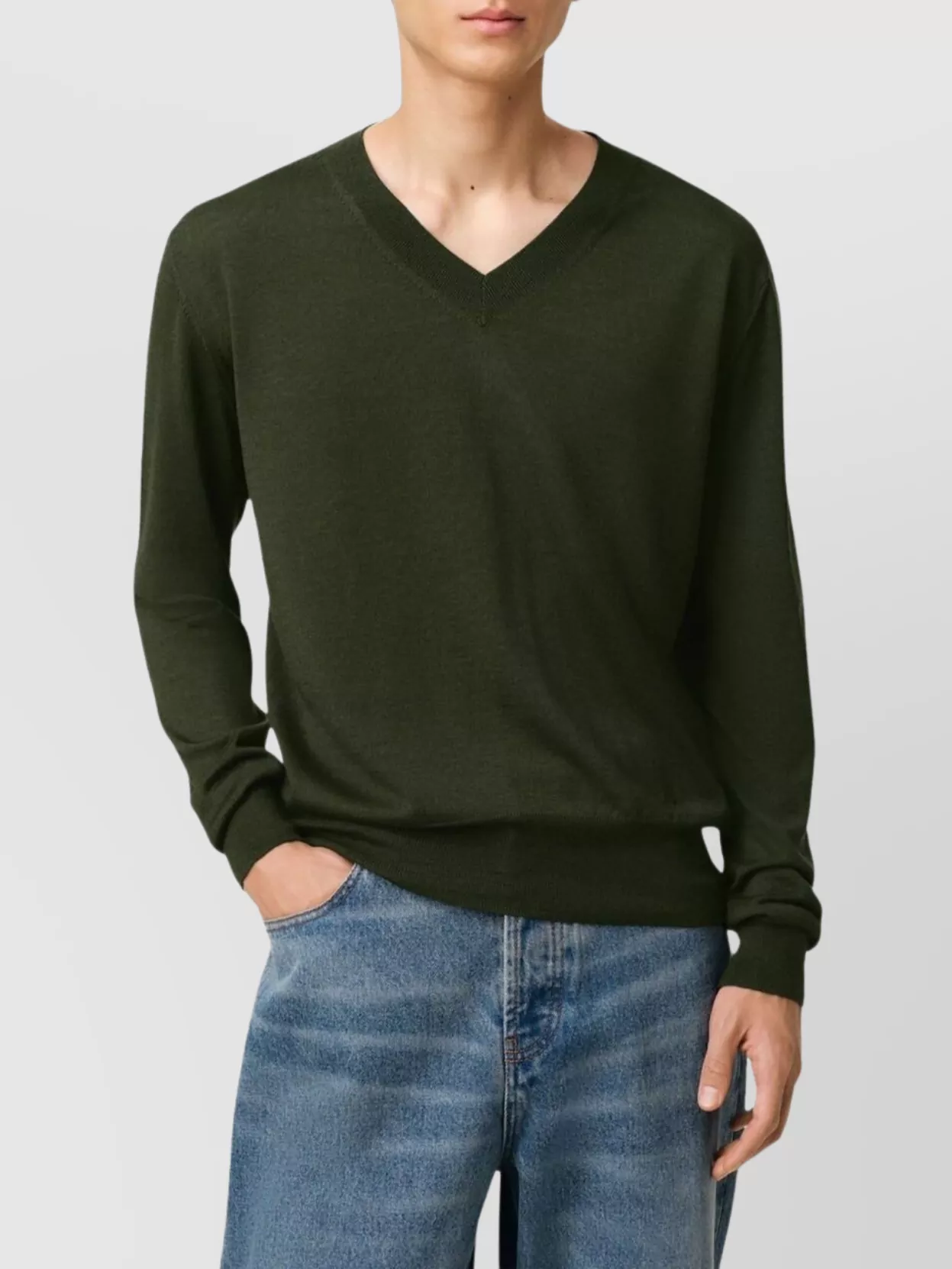 Ami Paris Slim Fit Knit Crewneck Sweater