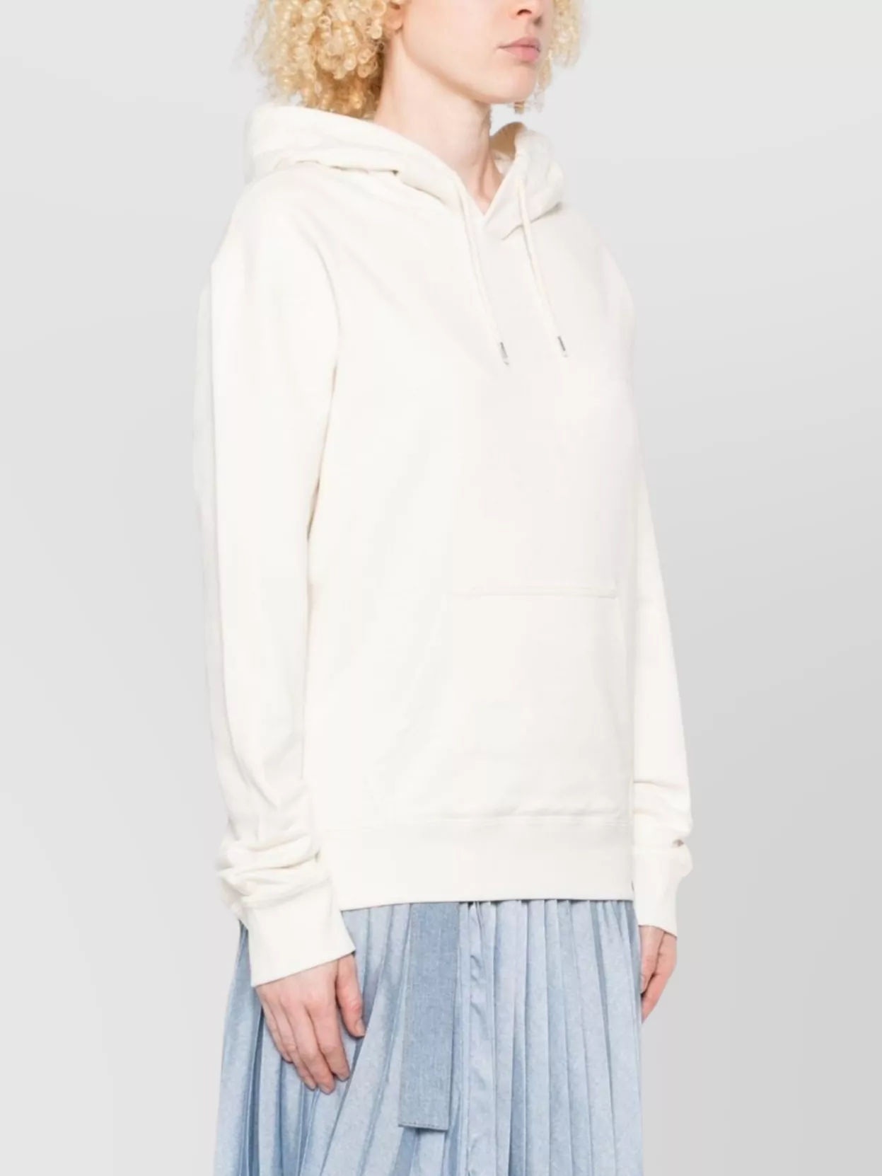 Courrèges Hooded Knitwear With Kangaroo Pocket And Ribbed Finish