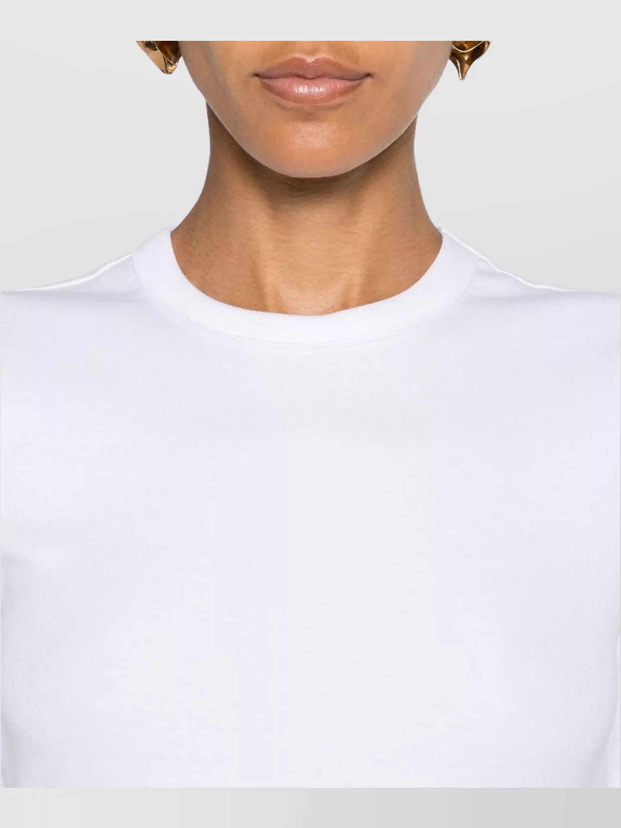 Totême Ribbed Crew Neck T-Shirt With Short Sleeves