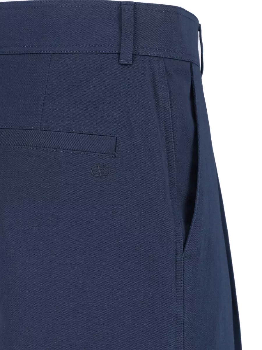 Valentino Straight Pants Belt Loops Back Pocket