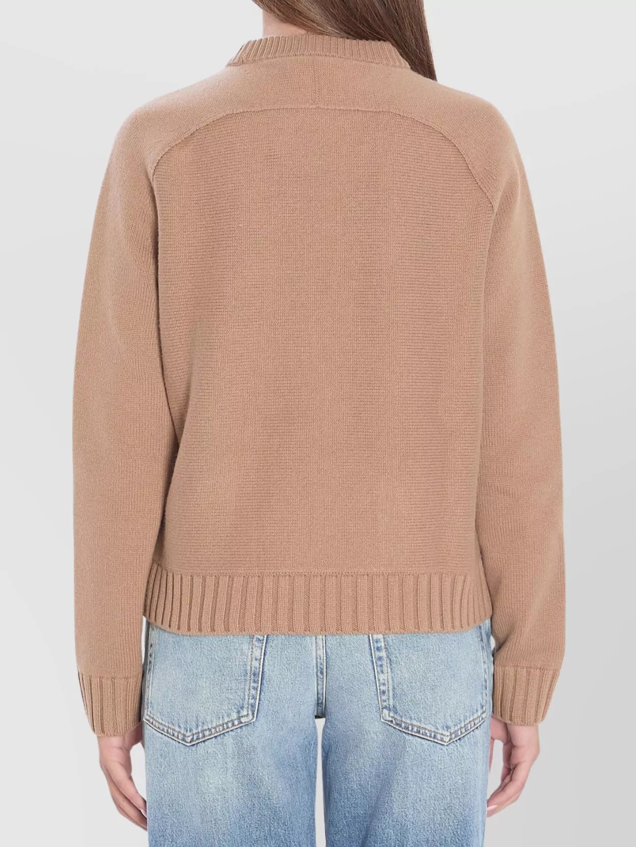 Gucci Horsebit Embellished Wool Cashmere Sweater In Neutral