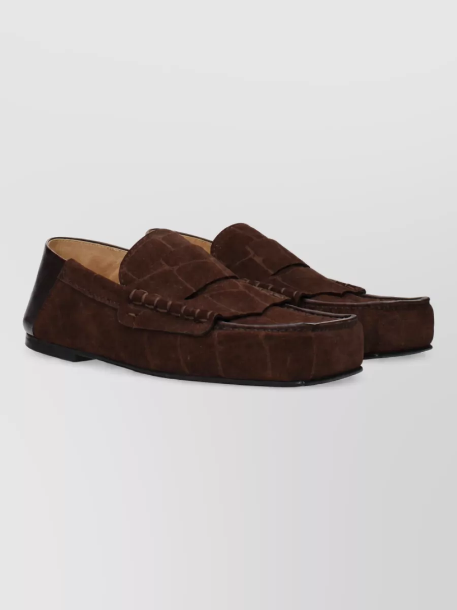 Jacquemus Suede Leather Slip-On Loafers