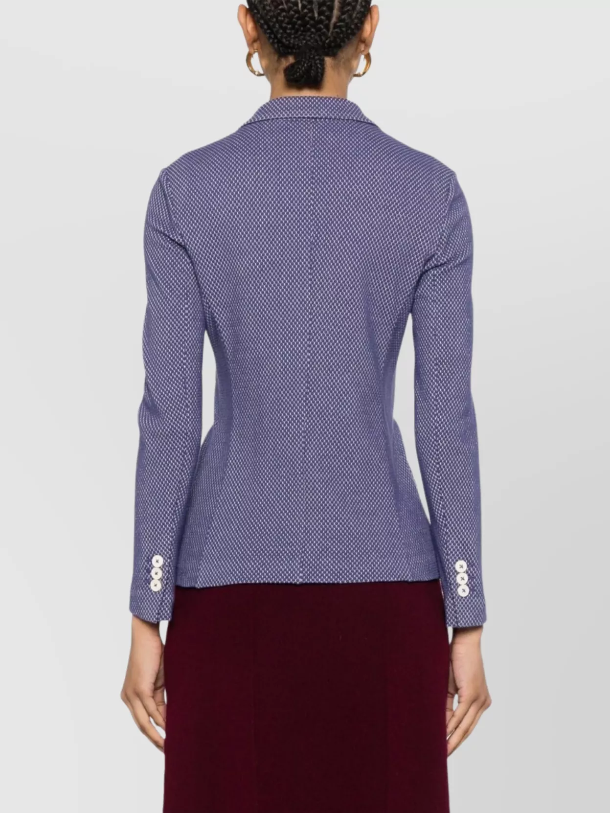 Circolo 1901 Single-Breasted Cotton Jacket Lapels