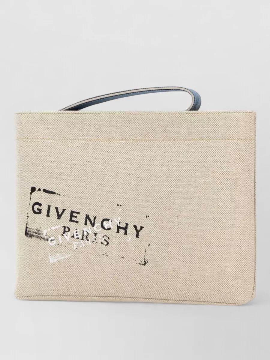Givenchy Logo Print Clutch Bag
