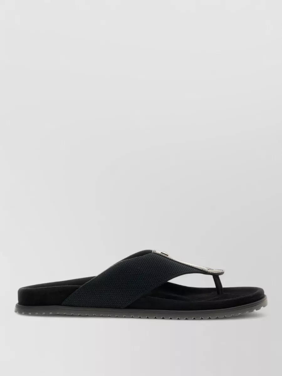 Dolce&Gabbana logo thong sandals