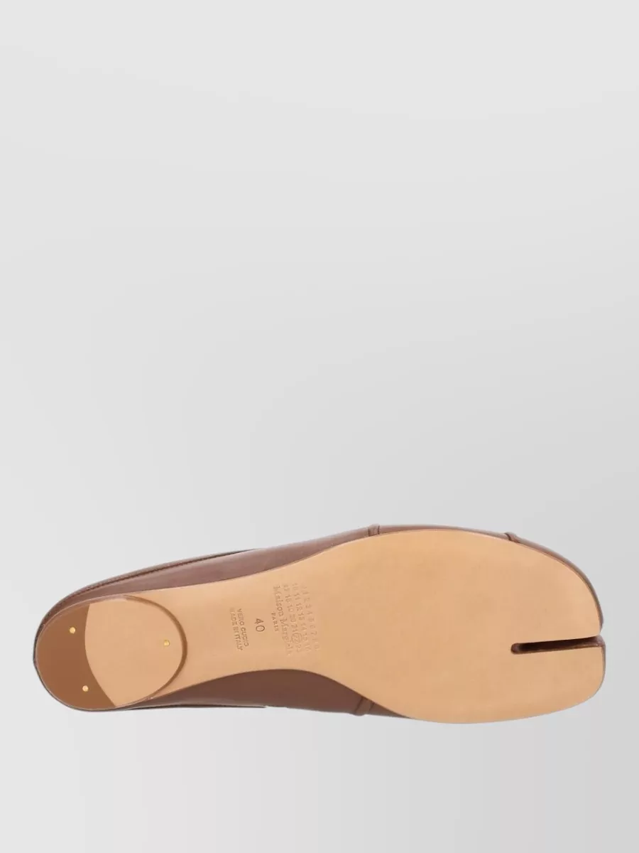 Maison Margiela Split Toe Flat Sole Leather Mules