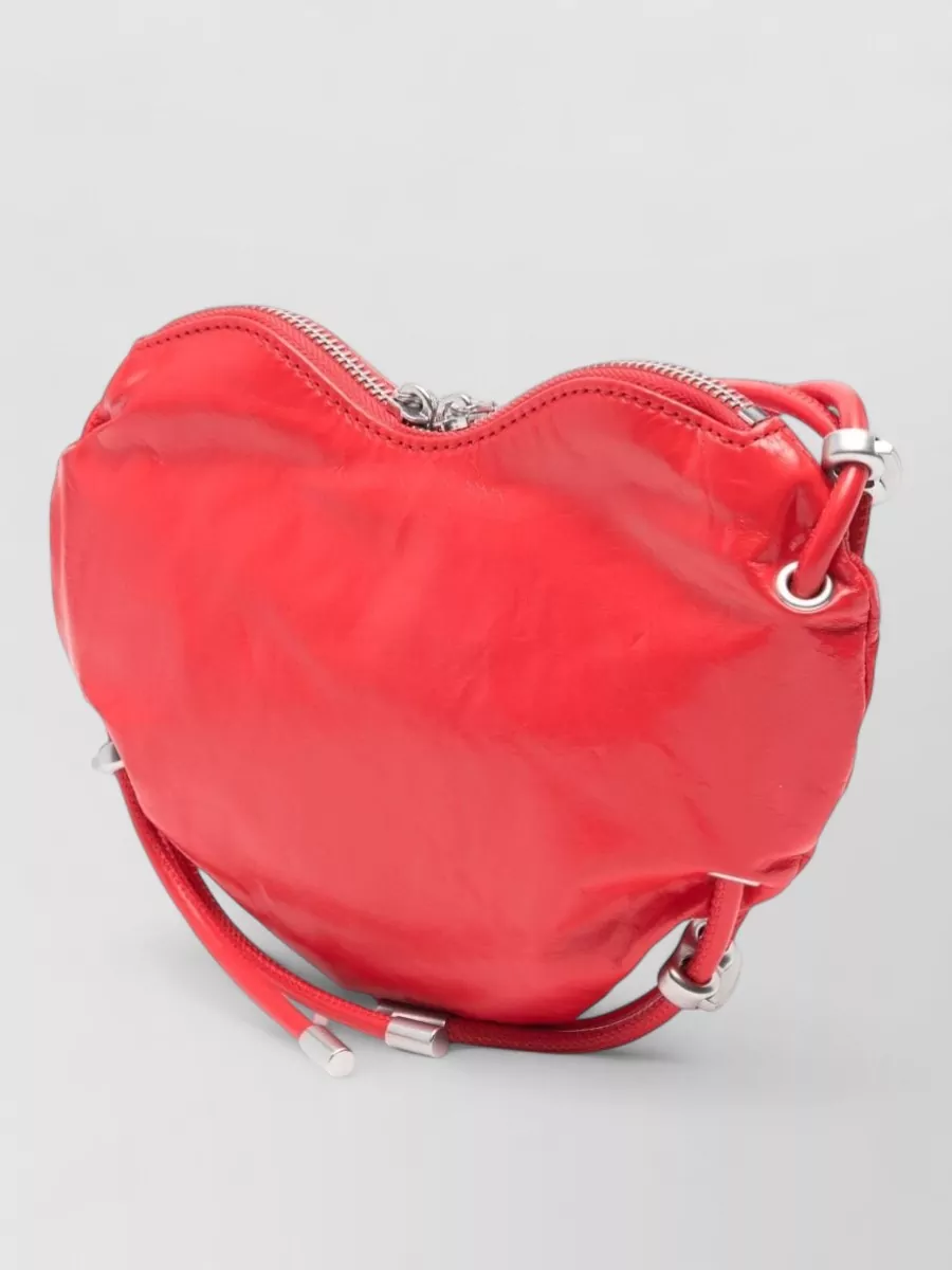 Diesel Scrunch-D Leather Shoulder Bag