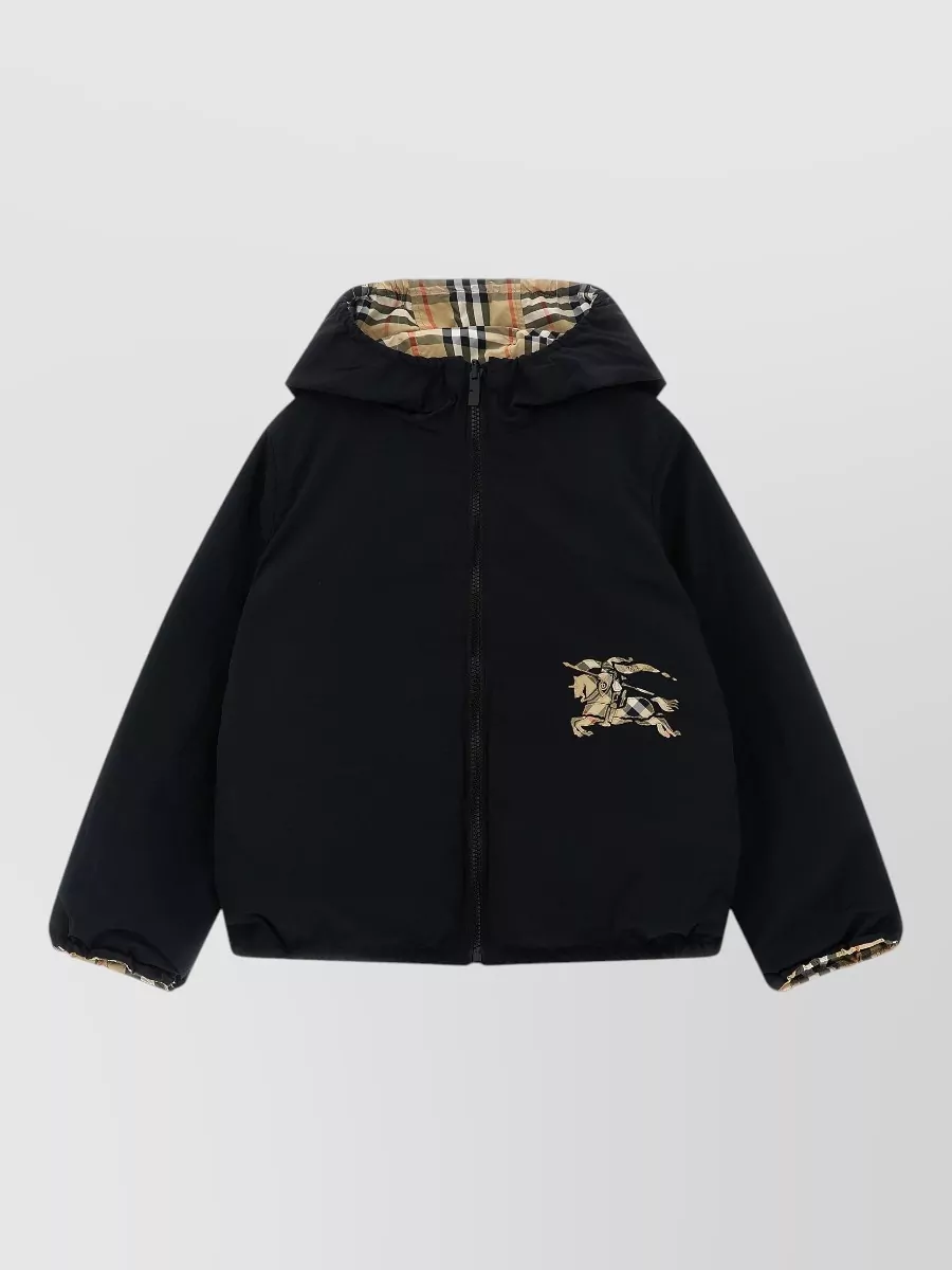 Burberry Reversible Hooded Single Breasted Coat