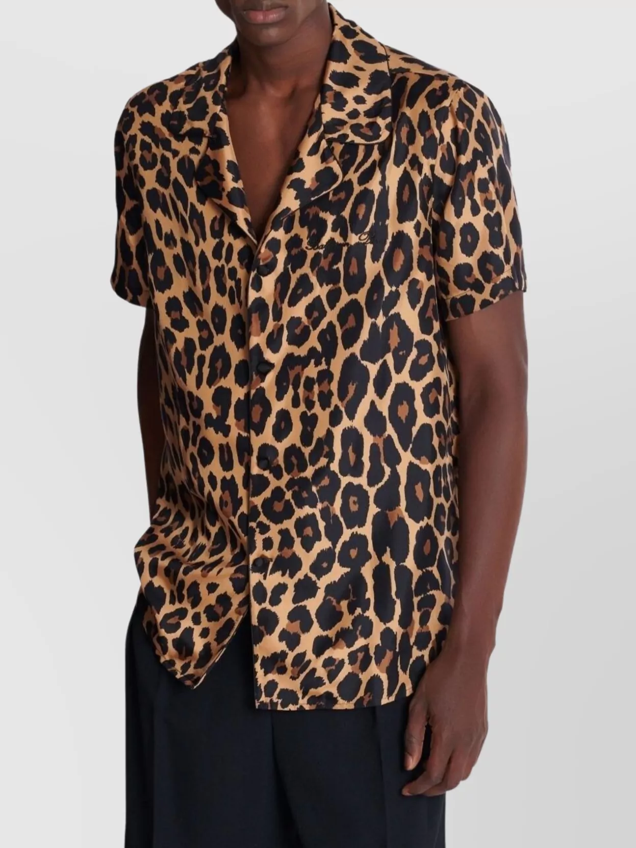 Balmain Animal Print Chest Pocket Shirt