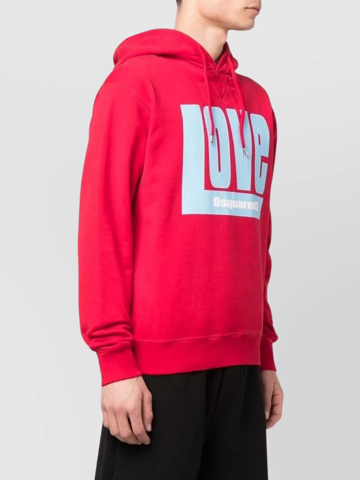 Dsquared2 Logo-print Drawstring Hood Hoodie In Red
