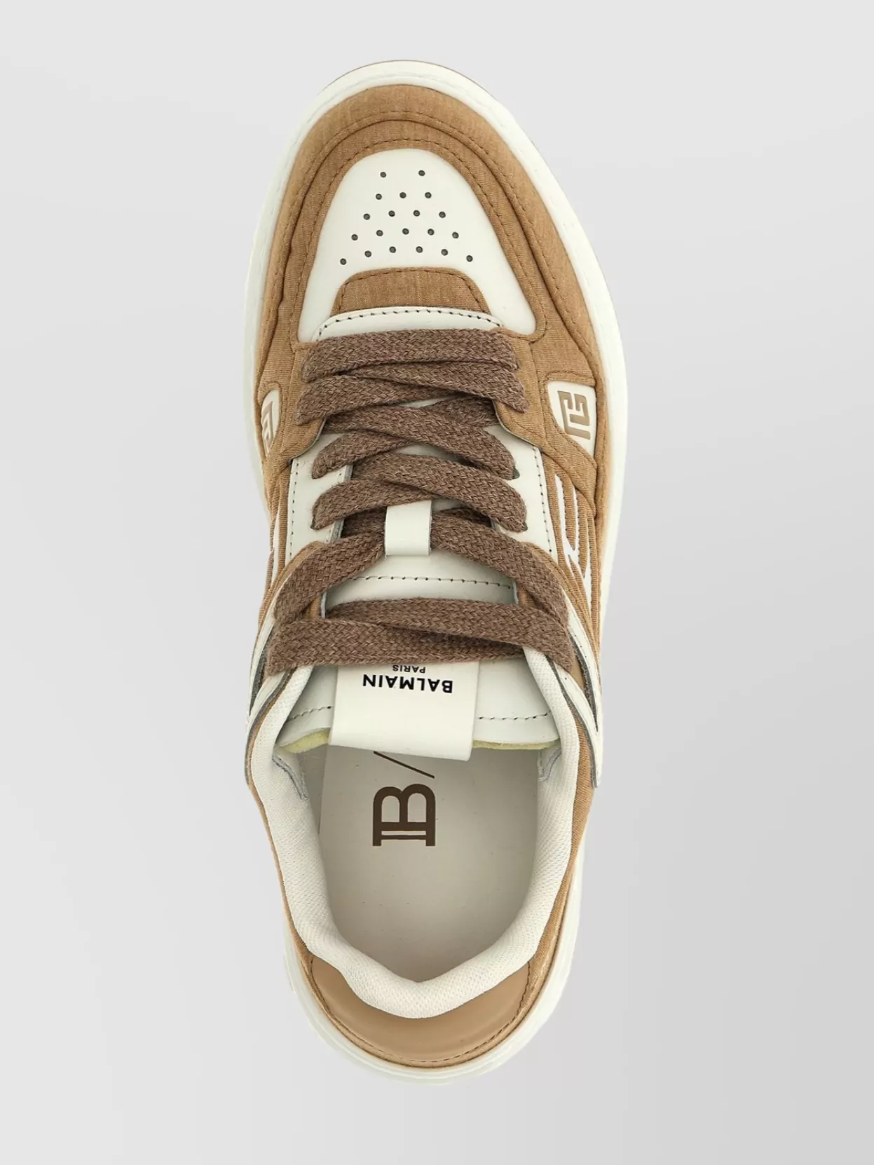 BALMAIN 'PADDED COLLAR' SNEAKERS WITH 'CONTRAST SOLE'