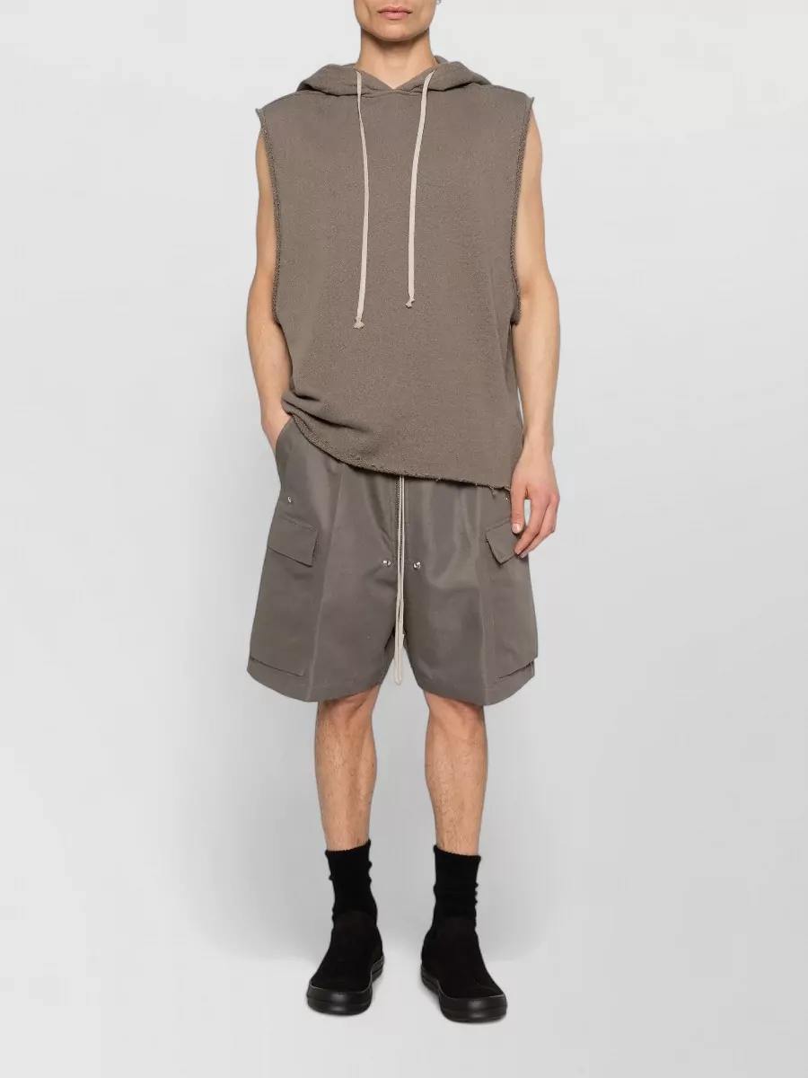 Rick Owens Sleeveless Cotton Hoodie