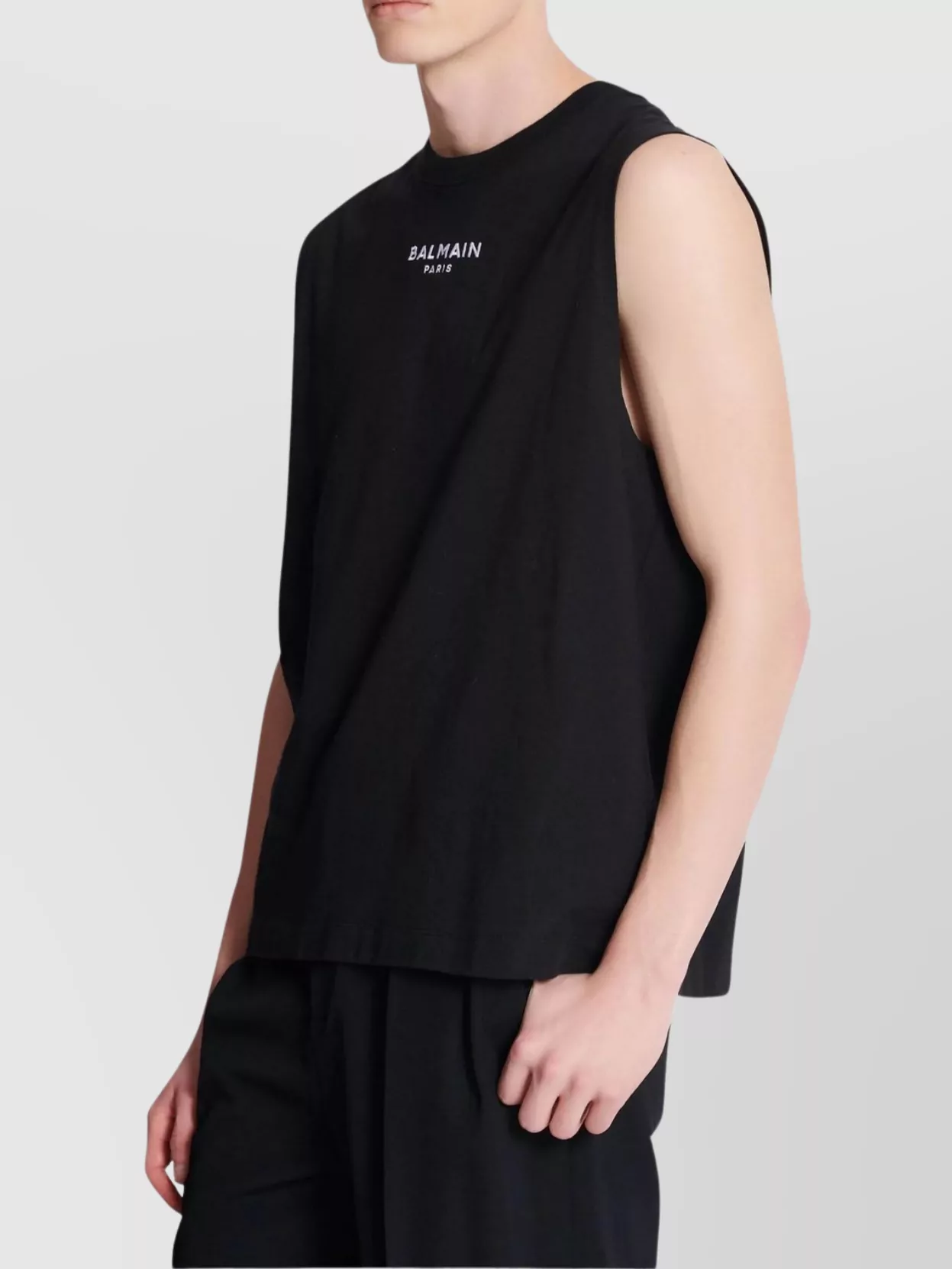 Balmain Crew Neck Sleeveless Relaxed Fit Top