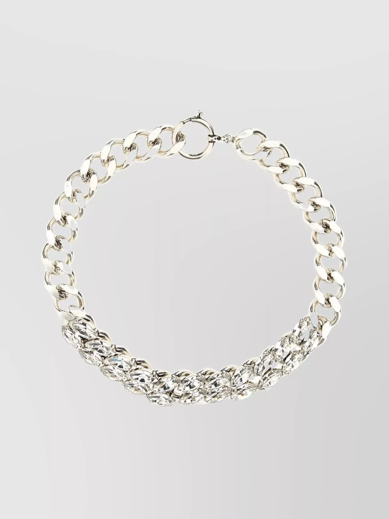 Shop Isabel Marant Chunky Crystal Chain Necklace